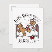 ジンジャーブレッド看護クリスマスにアイシングしてみた シーズンポストカード (正面/裏面)