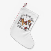 ジンジャーブレッド看護クリスマスにアイシングしてみた スモールクリスマスストッキング (正面 (吊り時))