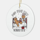 ジンジャーブレッド看護クリスマスにアイシングしてみた セラミックオーナメント (左)