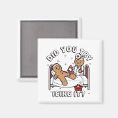 ジンジャーブレッド看護クリスマスにアイシングしてみた マグネット (正面/裏面)