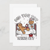 ジンジャーブレッド看護クリスマスにアイシングしてみた 招待状 (正面/裏面)