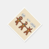 ジンジャーブレッド私の足はユーモアを痛める スタンダードカクテルナプキン (角)