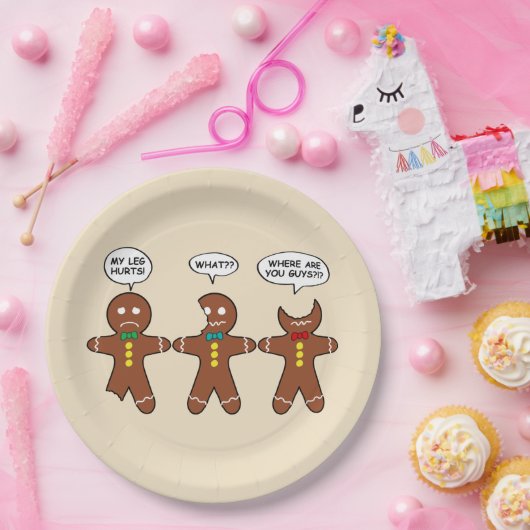 ジンジャーブレッド私の足はユーモアを痛める ペーパープレート (パーティー)