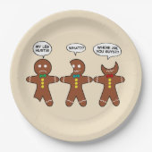 ジンジャーブレッド私の足はユーモアを痛める ペーパープレート (正面)