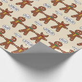 ジンジャーブレッド私の足はユーモアを痛める ラッピングペーパー (角)
