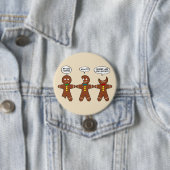 ジンジャーブレッド私の足はユーモアを痛める 缶バッジ (インサイチュ)