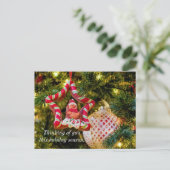 ジンジャーブレッド考えクリスマス飾り ポストカード (スタンド正面)