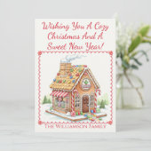 ジンジャーブレッド薬用クリスマスカード医療 招待状 (スタンド正面)