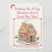 ジンジャーブレッド薬用クリスマスカード医療 招待状 (正面/裏面)