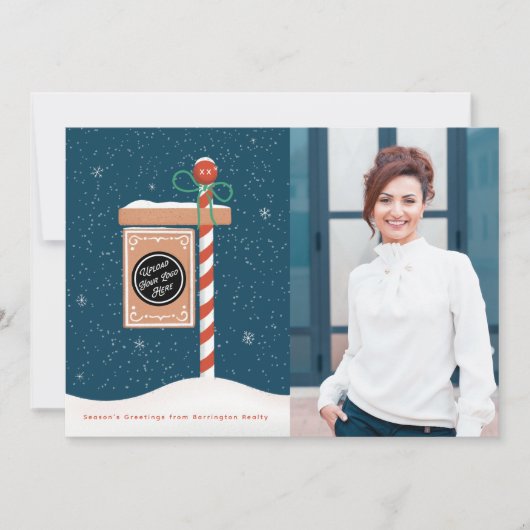 ジンジャーブレッド販売看板 不動産写真 シーズンカード (正面)