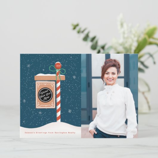 ジンジャーブレッド販売看板 不動産写真 シーズンカード (スタンド正面)