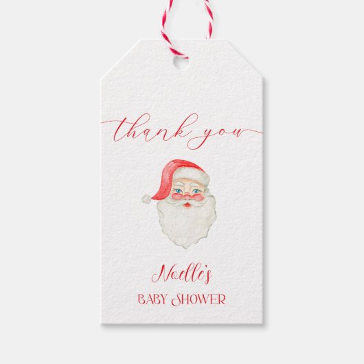 ジンジャーブレッド赤ちゃんシャワーメッセージカード ギフトタグ (正面)