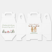 ジンジャーブレッド赤ちゃんシャワー性別が明らかになる フェイバーボックス (見開き)