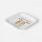 ジンジャーブレッド赤ちゃんシャワー性別が明らかになる ペーパープレート (傾斜あり)