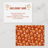 ジンジャーブレッド赤と白クリスマス エンクロージャーカード (正面/裏面)