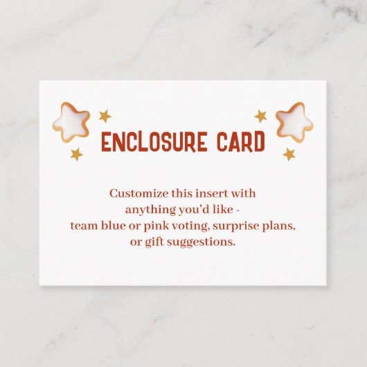 ジンジャーブレッド赤と白クリスマス エンクロージャーカード (正面)