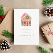 ジンジャーブレッド通りホリデーパーティー招待状 招待状