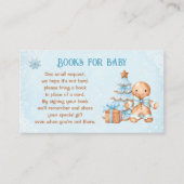 ジンジャーブレッド青赤ちゃんシャワーベビー エンクロージャーカード (正面)