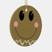 ジンジャーブレッド顔パーソナライズされたオーナメント セラミックオーナメント (右)