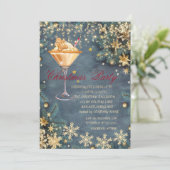 ジンジャーブレッド飲料ブランチ、紙吹雪クリスマス 招待状 (スタンド正面)