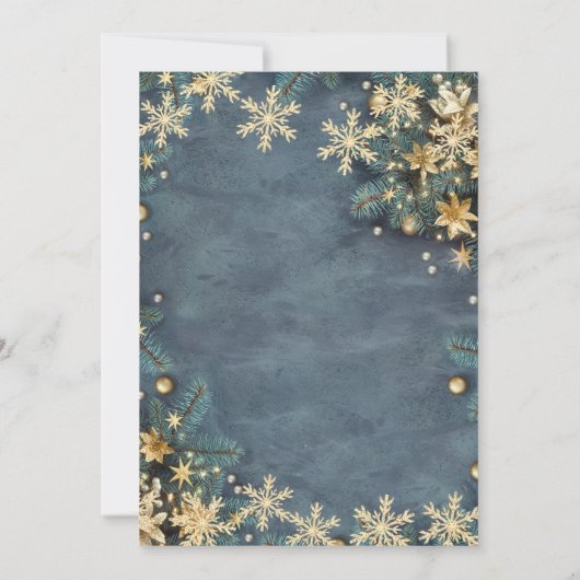 ジンジャーブレッド飲料ブランチ、紙吹雪クリスマス 招待状 (裏面)