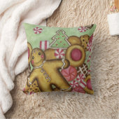 ジンジャーブレッド飴クッキー枕 クッション (ブランケット)