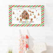 ジンジャーブレッド飾ハウスズパーティーバナー 横断幕 (インサイチュ)