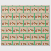 ジンジャーブレッド馬包み紙 ラッピングペーパー (フラット)