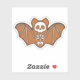 ジンジャーブレッド骨格こうもり シール