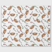 ジンジャーブレッド骨格こうもり ラッピングペーパー (フラット)