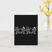 ジンジャーブレッド骨格クリスマス放射線学Shir X線 カード (黄色い花)