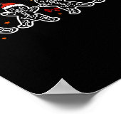 ジンジャーブレッド骨格クリスマス放射線学Shir X線 ポスター (角)