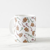 ジンジャーブレッド骨組み男 コーヒーマグカップ (正面左)