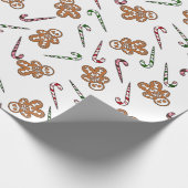 ジンジャーブレッド骨組み男 ラッピングペーパー (角)