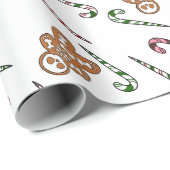 ジンジャーブレッド骨組み男 ラッピングペーパー (ロールコーナー)