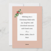 ジンジャーブレッド イージーカスタムファミリーフォト DIY ホリデー シーズンカード (裏面)