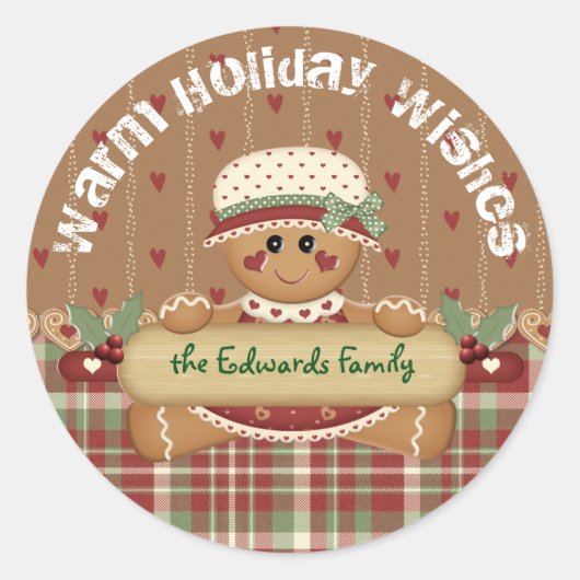 ジンジャーブレッド・カントリー・クリスマス ラウンドシール (正面)