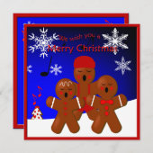 ジンジャーブレッド・キャロラーズ・メリー・クリスマス・グリーティング シーズンカード (正面/裏面)