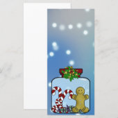 ジンジャーブレッド&キャンディジャーブクリスマスカード (正面/裏面)