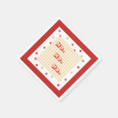 ジンジャーブレッド・ギンガムとドット・ナプキンズ スタンダードカクテルナプキン (角)