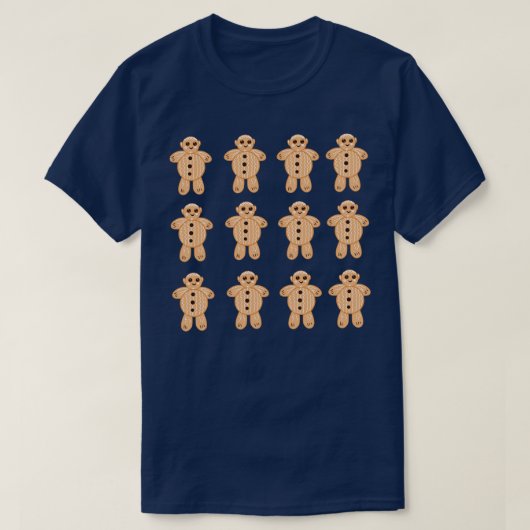 ジンジャーブレッド・クッキー Tシャツ (デザイン正面)