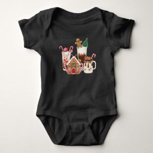 ジンジャーブレッド クリスマスコーヒー好きギフト クリスマス ベビーボディスーツ