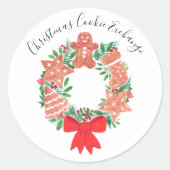 ジンジャーブレッド クリスマス クッキー交換会 ラウンドシール (正面)