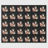 ジンジャーブレッド クリスマス コーヒー ラバー ギフト  Xmas ラッピングペーパー (フラット)