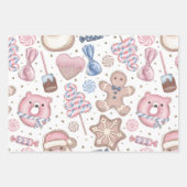 ジンジャーブレッド&スイーツホリデー ラッピングペーパーシート (正面)