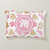 ジンジャーブレッド&スガルプラムのピンクモノグラム模様 アクセントクッション (裏面)