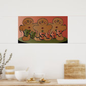 ジンジャーブレッド・スナップ・アート | クリスマス ポスター (キッチン)