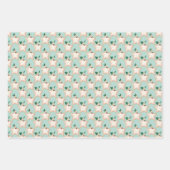 ジンジャーブレッド&スノーフレークのギフトラップ ラッピングペーパーシート (正面2)