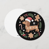ジンジャーブレッド ダックスフンド好き クリスマス (正面/裏面)