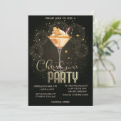 ジンジャーブレッド ドリンク 花火 クリスマス パーティー 招待状 (スタンド正面)